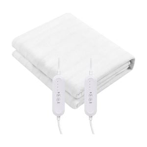 Goldair Full Fitted Electric Blanket White W/ Detachable Controllers King