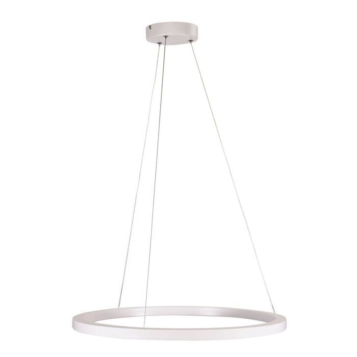 Oriel Lighting Nebula Modern Tricolour LED Halo Pendant Light White 60cm