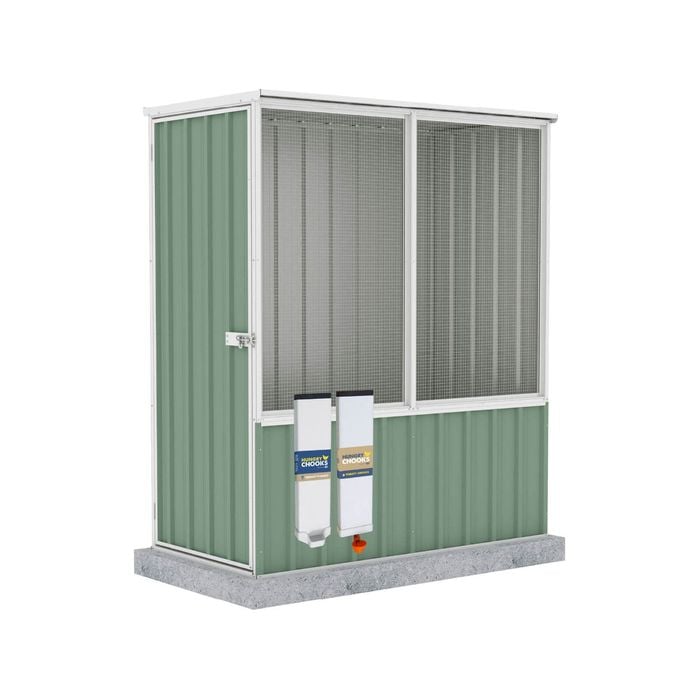Organic Garden Co 1.52 x 0.78 x 1.8m Pale Eucalypt Chicken Coop
