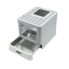 P&P Grey Silver Stainless Steel Litter Box with Dual Entry Drawer Tray and Handy Scoop Included