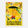 Galrie Charming Vintage Travel Poster of Portugal: No Rain But Tourists Pour In Artwork, Poster Only, A1 60 x 84cm (23 x 33inch)