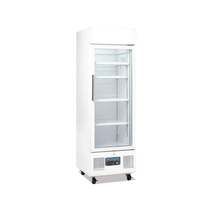Polar G-series Upright Display Fridge White 218ltr - Commercial Drink Fridges (dm075-a)