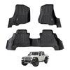 AUSGO Car Floor Mats for Jeep Gladiator Dual Cab 2020-Onwards All-Weather Floor Liners