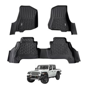 AUSGO Car Floor Mats for Jeep Gladiator Dual Cab 2020-Onwards All-Weather Floor Liners