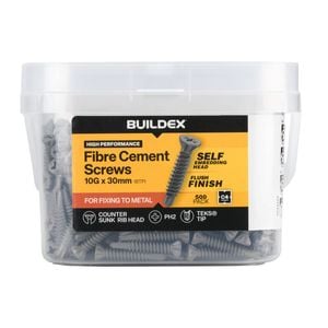 Buildex 10G x 30mm Class 4 Fibre TEKS Screws - 500 Pack