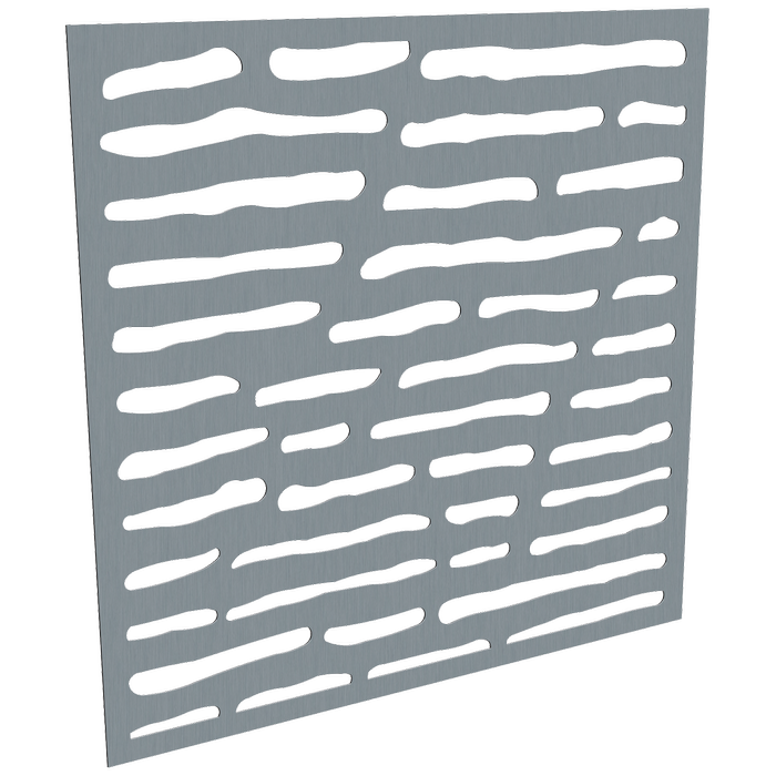 ProtectorAl 300-1200 x 300-1200mm Silver Brushed / Gloss White Slate Unframed Composite Deco Panel