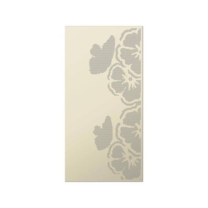 Walpix 2400 x 1200 x 3.0mm Perforated Aluminium Decorative Screen Flat Profile Mallow - Magnolia