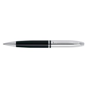 Cross Calais Ball Point Pen Writing Stationery Medium Nib Chrome/black Lacquer