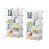 Soga 2x 8-cube Transparent Storage Shelf Box Modular Closet Organiser