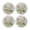 4pk Lvd Magnolia Flower Ceramic Kitchen Trinket Tray Gift Dish 10cm