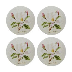4pk Lvd Magnolia Flower Ceramic Kitchen Trinket Tray Gift Dish 10cm