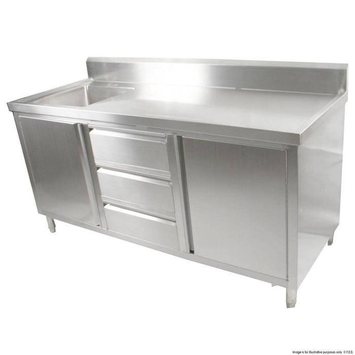 Modular Systems Cabinet With Left Sink - 1800mm W x 700mm D x 1050mm H