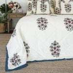 Kolka Gulbahar Quilt 100% Cotton Spring Flowers Print  Queen size