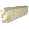Build-a-Shed 0.8 x 5.2 x 2m Single Hinged Door Skillion Shed - Cream