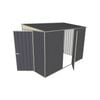 Build-a-Shed 1.5 x 3.0 x 2.0m Hinged Door Tunnel Shed with Hinged Side Door - Grey