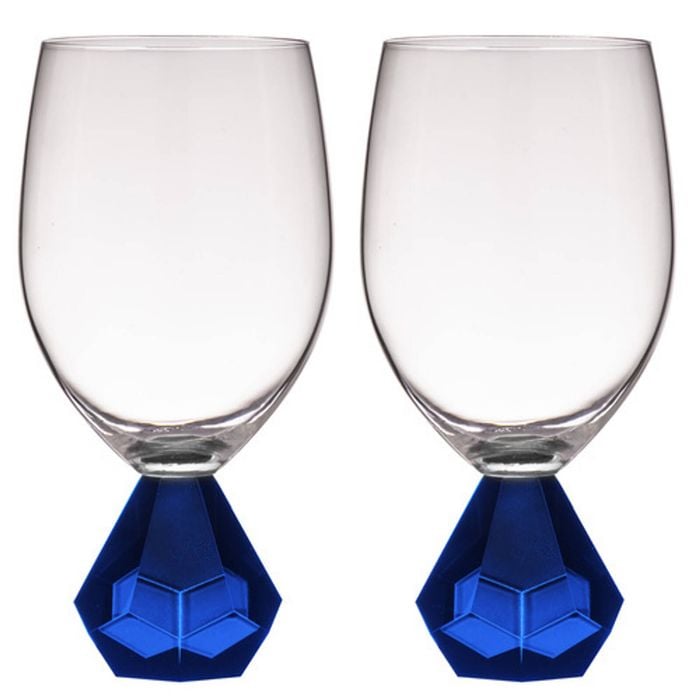 2PK Zhara 350ml Wine Glass/Water Drinkware Cup - Sapphire