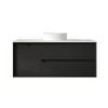 Attica Baia 1200mm Black Oak Vanity with Carrara Stone Top 