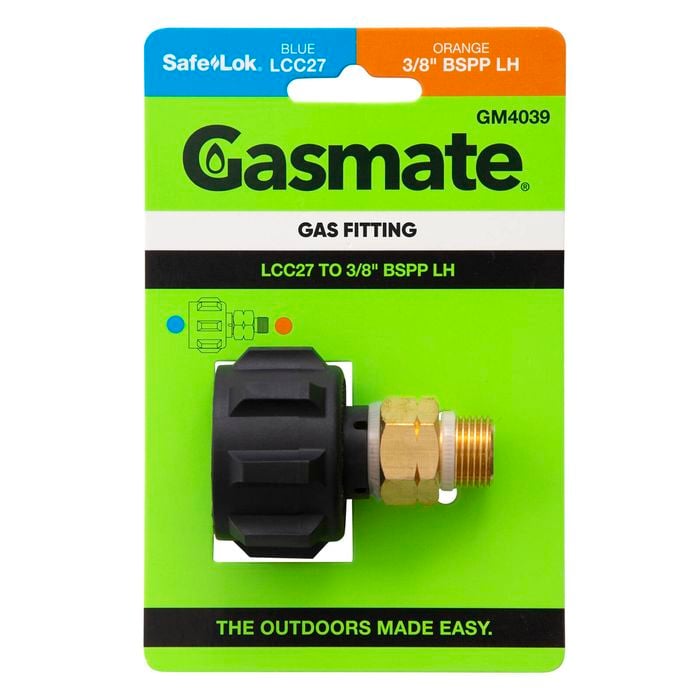 Gasmate Gas Fitting - LCC27 to 3/8" BSPP LH