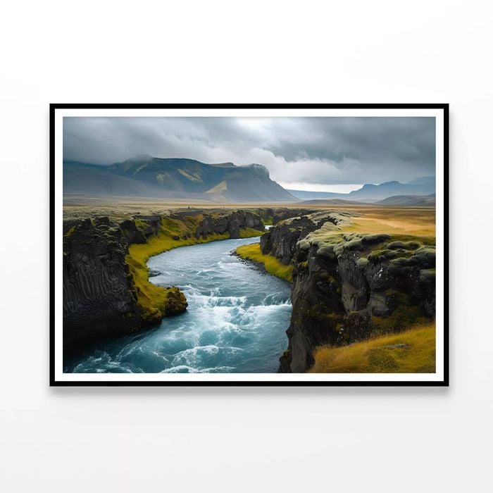 Icelandic Nature with Mountain  Print 100% Australian Made 90x60cm  (Poster)