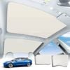 Tesla Model 3 Glass Roof Sunroof Mesh Top Window shade with UV Heat Insulation Film (Cream White)
