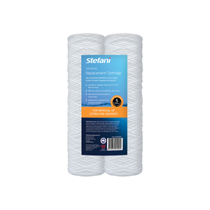 Stefani 5 Micron 2.5 x 10" Wound Sediment Replacement Water Filter Cartridge - Twin Pack