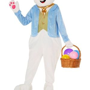 Deluxe Adults Plush Easter Bunny Costume - Large