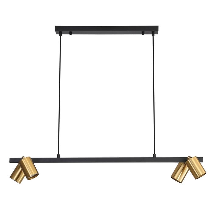 Oriel Lighting Bridge 4lt Spot Pendant Light Satin Brass