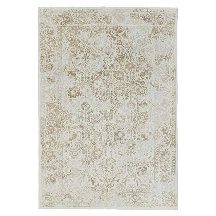 Loopsie-330cm X 240cm-jaya Cream And Beige Floral Washable Rug