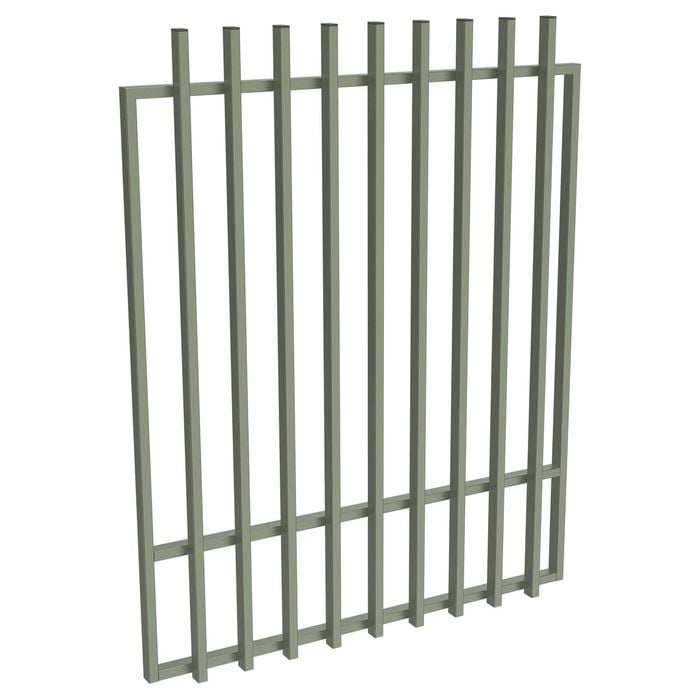 ProtectorAl 800 - 1200 x 1500mm Pale Eucalypt Aluminium Batten Pool Gate