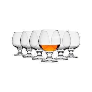 LAV Misket Brandy Snifter Glasses - 390ml - Clear - Pack of 6