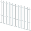 ProtectorAl 1201 - 2400 x 1800mm Pearl White Raked Up to 15º Batten Pool Fence Panel