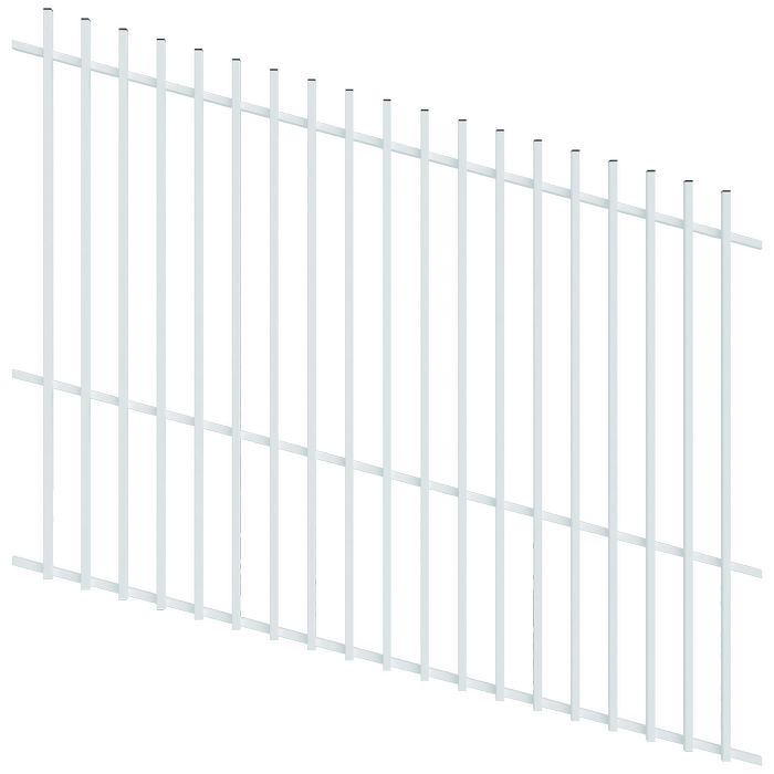 ProtectorAl 1201 - 2400 x 1800mm Pearl White Raked Up to 15º Batten Pool Fence Panel