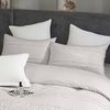 CottonMore One Pair of 100% Cotton Tufted Stripe Pillowcases Dusty Beige Assorted Pattern