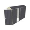 Build-a-Shed 0.8 x 3 x 2.1m Gable Single Hinged Door Shed with Single Sliding Side Door - Grey