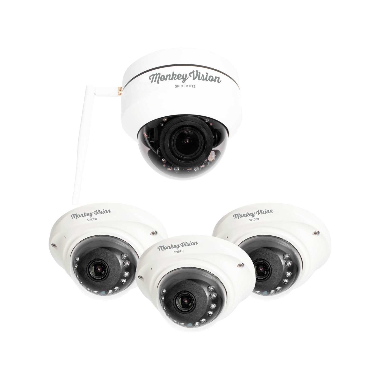 Monkey Vision White Spider 4 Channel Security Camera Kit product image