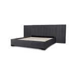 Hotshoppa Extended Mayfair Charcoal Velvet Bed Frame King