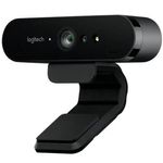 Logitech BRIO 4K Ultra HD Webcam HDR RightLight3 5xHD Zoom Auto Focus Infrared Sensor Video Conferencing Streaming Recording Win
