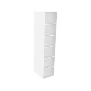 Lugna 2048 x 450 x 580mm White 5 Shelf Shelving Unit