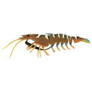 95mm Chasebait Flick Prawn Soft Plastic Fishing Lure with 4gm Lead Weight - Green Prawn