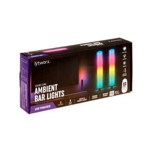 Lytworx USB Sound Sync Ambient Bar Lights - 2 Pack