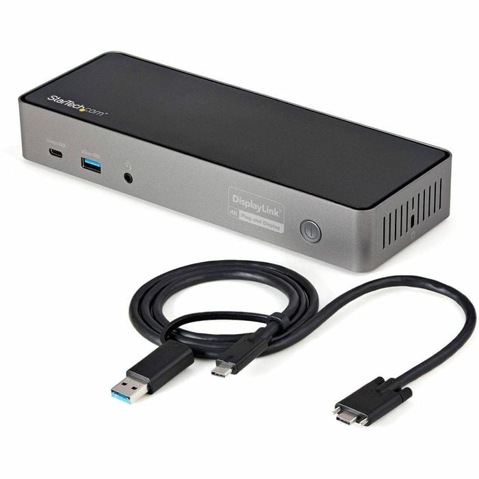 StarTech.com USB-C & USB-A Dock - Hybrid Triple Monitor Laptop Docking Station DisplayPort & HDMI