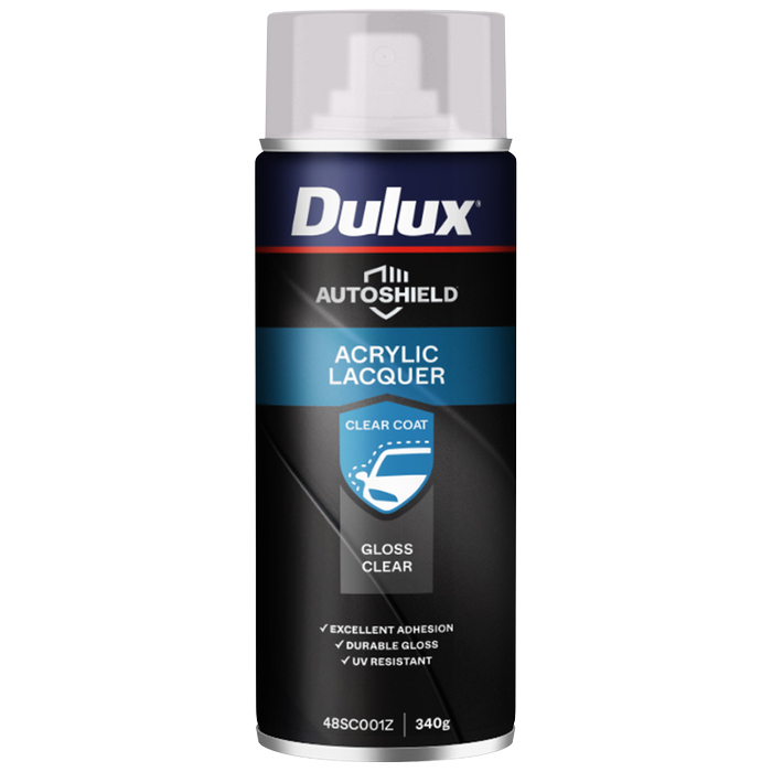 Dulux Autoshield 340g Clear Gloss Acrylic Lacquer Spray Paint - Clear