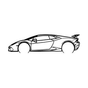 Ignite Laser Lamborghini Huracan Performante Silhouette Metal Wall Art Coated Black 15.7inch/40cm