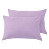 LINENOVA 2PCS 100% Cotton Pillow Cases Slip Cover Pillowcase - Lavender Standard