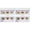 2x 6pc LVD Bumble Bee Alloy Wine Glass Charms Set 13x12cm Multicoloured