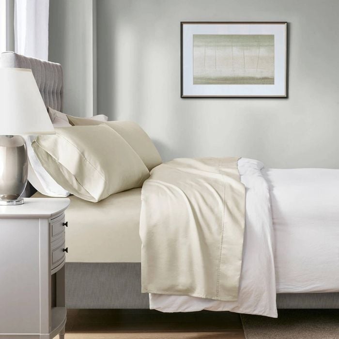 Renee Taylor Double Tencel Lyocell Fibre & Cotton Sheet Set Ivory 700TC