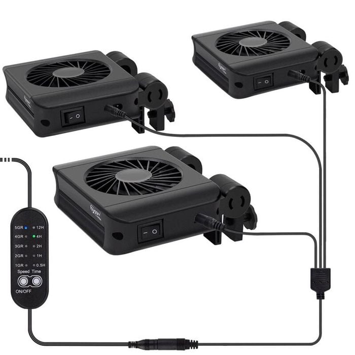 Hygger Aquarium Chiller Cooling Fan 3 Fan Head - Black - Black | 3 Fan Head | HG-051-3-Fan