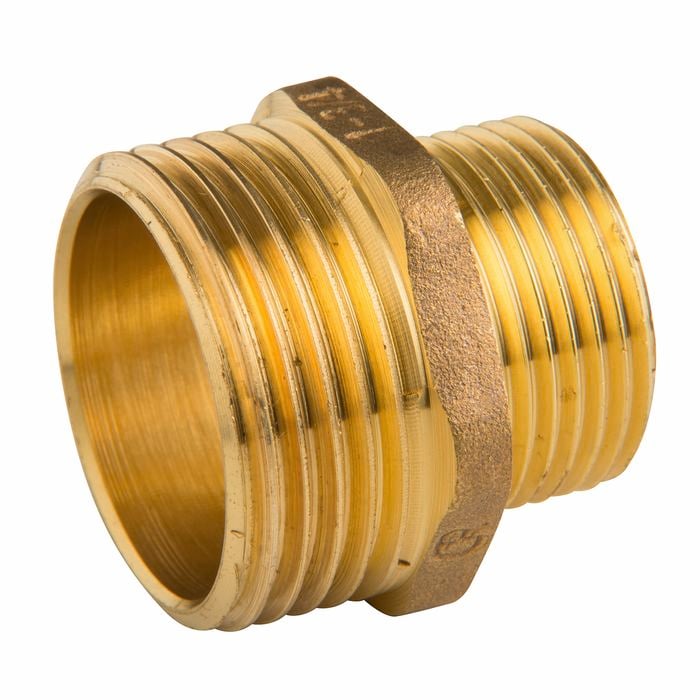 Hydroflow 15 x 10mm Brass Hex Reducing Nipple