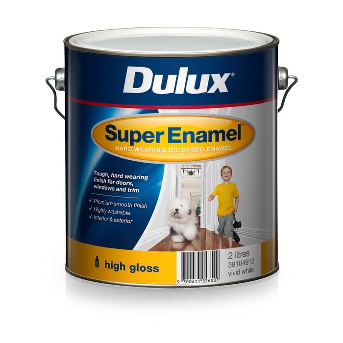 Dulux 2L Super Enamel Paint High Gloss Vivid White