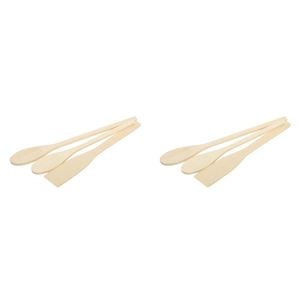 2 x 3pc Wiltshire Wooden Kitchen Cooking Utensils Tools